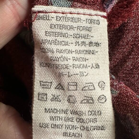 Free People Brown Rust Fall Swing Tunic Top Dress Festival Choker Boho Babydoll - Picture 8 of 8